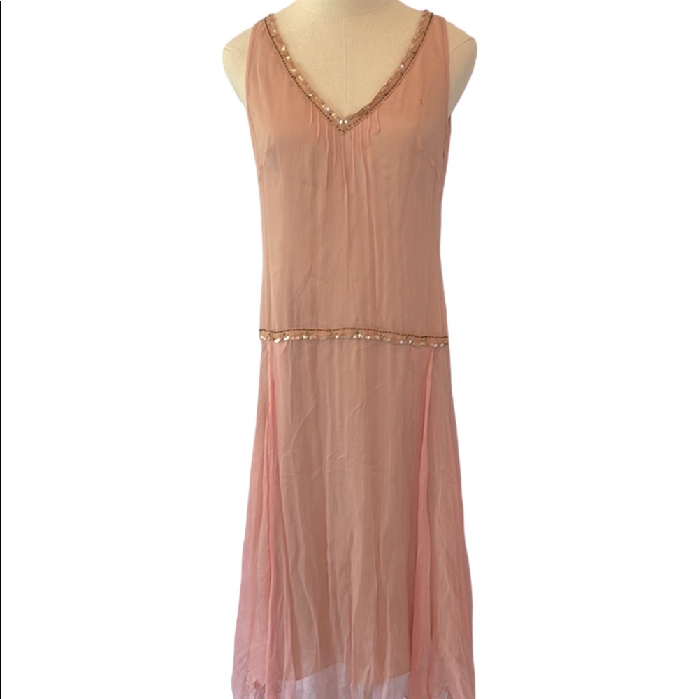 Laundry by Shelli Segal Salmon Flapper Dress